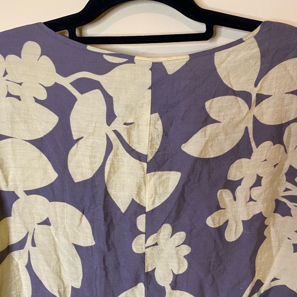 GAP Grey Yellow Floral Bell Sleeves Lined Shift Dress Women’s Size 4 - Picture 8 of 9